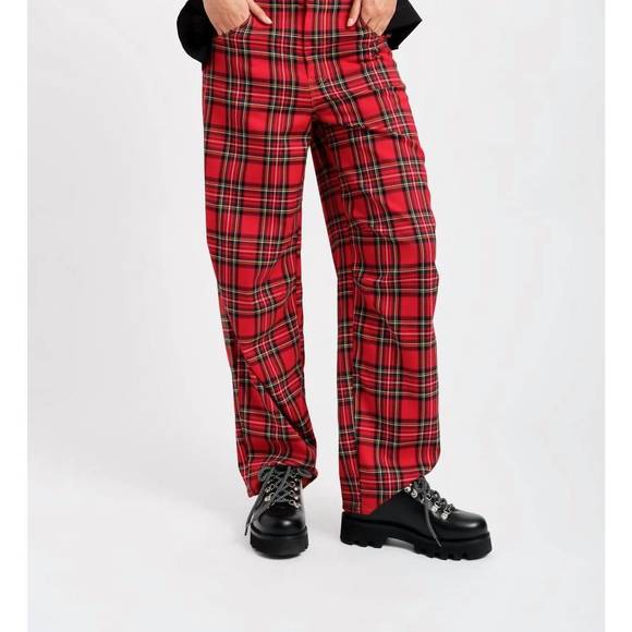 ELIZA FAULKNER Pants - NEW ELIZA FAULKNER sam pant in red plaid